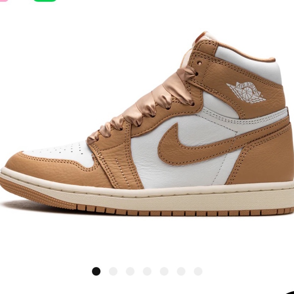Nike Air Jordan 1 Retro High Women's Sneakers White and Tan  Praline Size 8